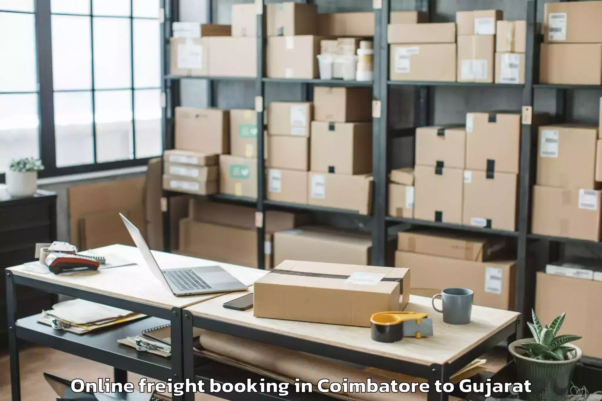 Expert Coimbatore to Udhana Online Freight Booking